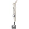 Clayre & Eef 6PR4046 Coniglio decorativo bianco 9x7x34 cm in poliresina