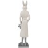 Clayre & Eef 6PR4046 Coniglio decorativo bianco 9x7x34 cm in poliresina