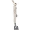 Clayre & Eef 6PR4046 Coniglio decorativo bianco 9x7x34 cm in poliresina