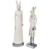 Clayre & Eef 6PR4046 Coniglio decorativo bianco 9x7x34 cm in poliresina
