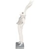 Clayre & Eef 6PR4047 Coniglio decorativo Bianco Argento 9x13x36 cm