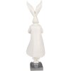 Clayre & Eef 6PR4049 Coniglio decorativo Bianco Argento 14x12x47 cm