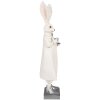 Clayre & Eef 6PR4049 Coniglio decorativo Bianco Argento 14x12x47 cm