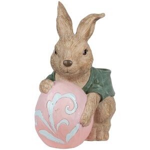 Clayre & Eef 6PR4050 Vaso da fiori Rabbit Brown Green...