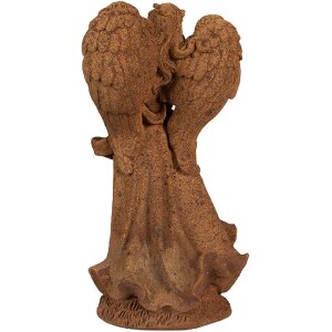 Clayre & Eef 6PR4063 Decorazione Angelo 12x10x23 cm Marrone