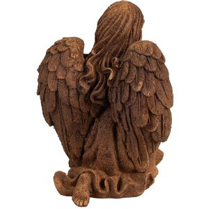 Clayre & Eef 6PR4064 Decorazione Angelo 13x11x18 cm Marrone