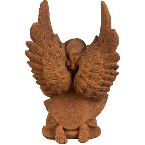 Clayre & Eef 6PR4066 Decorazione Angelo 13x8x19 cm Marrone