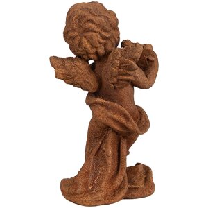 Clayre & Eef 6PR4067 Decorazione Angelo 6x6x14 cm Marrone