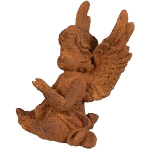 Clayre & Eef 6PR4070 Decorazione Angelo 9x8x12 cm Marrone