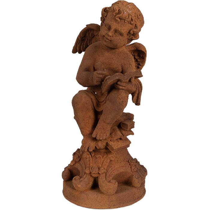 Clayre & Eef 6PR4071 Decorazione Angelo 16x16x36 cm Marrone