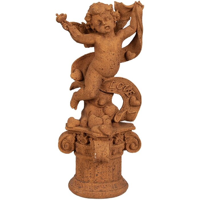 Clayre & Eef 6PR4075 Decorazione Angelo 13x13x30 cm Marrone