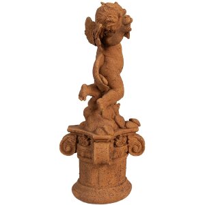 Clayre & Eef 6PR4075 Decorazione Angelo 13x13x30 cm Marrone