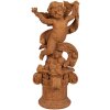 Clayre & Eef 6PR4075 Decorazione Angelo 13x13x30 cm Marrone