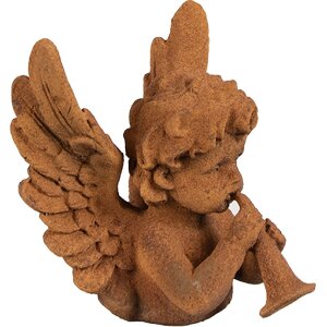 Clayre & Eef 6PR4077 Decorazione Angelo 11x11x12 cm Marrone