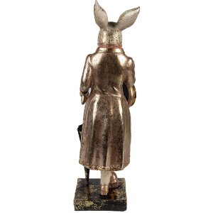 Clayre & Eef 6PR4083 Coniglio decorativo in oro bianco 11x10x35cm