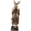 Clayre & Eef 6PR4083 Coniglio decorativo in oro bianco 11x10x35cm