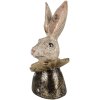 Clayre & Eef 6PR4086 Decorazione coniglio color oro bianco 11x11x23 cm