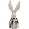 Clayre & Eef 6PR4090 Coniglio decorativo 16x14x42 cm Bianco Nero Oro