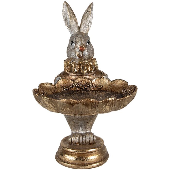 Clayre & Eef 6PR4114 Ciotola Coniglio 11x9x15 cm Colore oro