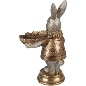 Clayre & Eef 6PR4114 Ciotola Coniglio 11x9x15 cm Colore oro