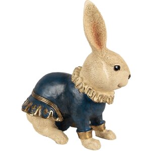 Clayre & Eef 6PR4117 Decorazione coniglio 27x17x29 cm Beige Blu