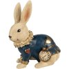 Clayre & Eef 6PR4117 Decorazione coniglio 27x17x29 cm Beige Blu