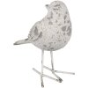 Clayre & Eef 6PR4122 Uccello decorativo 15x7x14 cm Grigio - Accessorio per la casa alla moda