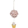 Clayre & Eef 6PR4125 Ciondolo decorativo a forma di mongolfiera 11x10x22cm Beige Rosa