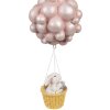 Clayre & Eef 6PR4125 Ciondolo decorativo a forma di mongolfiera 11x10x22cm Beige Rosa