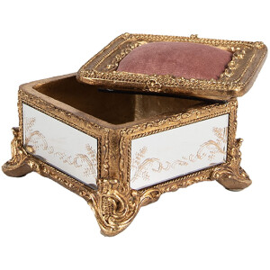 Clayre & Eef 6PR4132 Portagioie color oro 12x12x7 cm