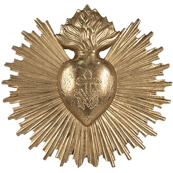 Clayre & Eef 6PR4133 Decorazione da parete 17x2x16 cm Colore oro