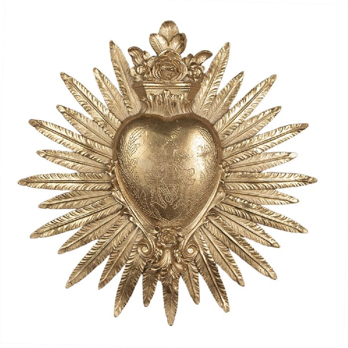 Clayre & Eef 6PR4134 Decorazione da parete Ø 25x2 cm Colore oro