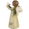 Clayre & Eef 6PR4981 Decorazione Angelo Verde 7x6x12 cm