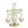 Clayre & Eef 6PR4993 Coniglio decorativo bianco/verde 12x7x17cm