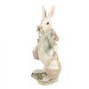 Clayre & Eef 6PR4993 Coniglio decorativo bianco/verde 12x7x17cm