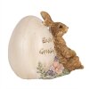 Clayre & Eef 6PR5006 Coniglio decorativo con uovo 12x7x9cm Marrone