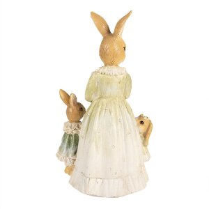 Clayre & Eef 6PR5021 Coniglio decorativo 13x10x21cm in marrone e verde