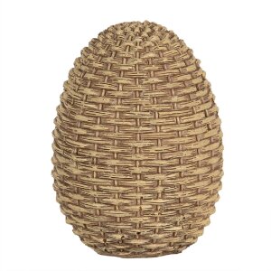 Clayre & Eef 6PR5026 Pollo decorativo dalluovo 9x8x10 cm Marrone Bianco