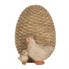 Clayre & Eef 6PR5026 Pollo decorativo dalluovo 9x8x10 cm Marrone Bianco