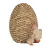 Clayre & Eef 6PR5026 Pollo decorativo dalluovo 9x8x10 cm Marrone Bianco