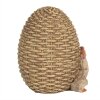 Clayre & Eef 6PR5026 Pollo decorativo dalluovo 9x8x10 cm Marrone Bianco