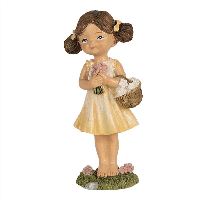 Clayre & Eef 6PR5028 Figura di decorazione per bambini 6x4x13 cm Giallo