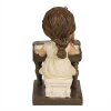 Clayre & Eef 6PR5029 Bambino con pianoforte, statuetta decorativa 10x6x10 cm Marrone