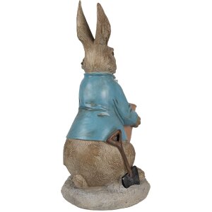 Clayre & Eef 6PR5038 Coniglio decorativo marrone blu 26x21x46 cm