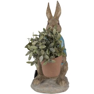 Clayre & Eef 6PR5038 Coniglio decorativo marrone blu 26x21x46 cm