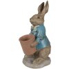 Clayre & Eef 6PR5038 Coniglio decorativo marrone blu 26x21x46 cm
