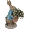 Clayre & Eef 6PR5038 Coniglio decorativo marrone blu 26x21x46 cm