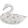 Clayre & Eef 6PR5055 Decorazione cigno 32x14x22cm Bianco Marrone