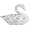 Clayre & Eef 6PR5055 Decorazione cigno 32x14x22cm Bianco Marrone