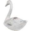 Clayre & Eef 6PR5056 Cigno decorativo bianco marrone 33x16x28 cm in poliresina effetto vintage